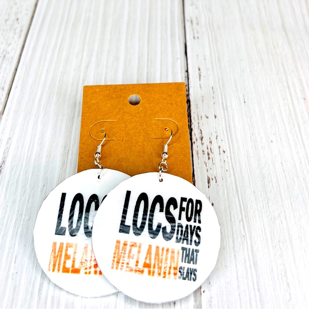 LOCS FOR DAYS 2” EARRINGS - Picture 3 of 4